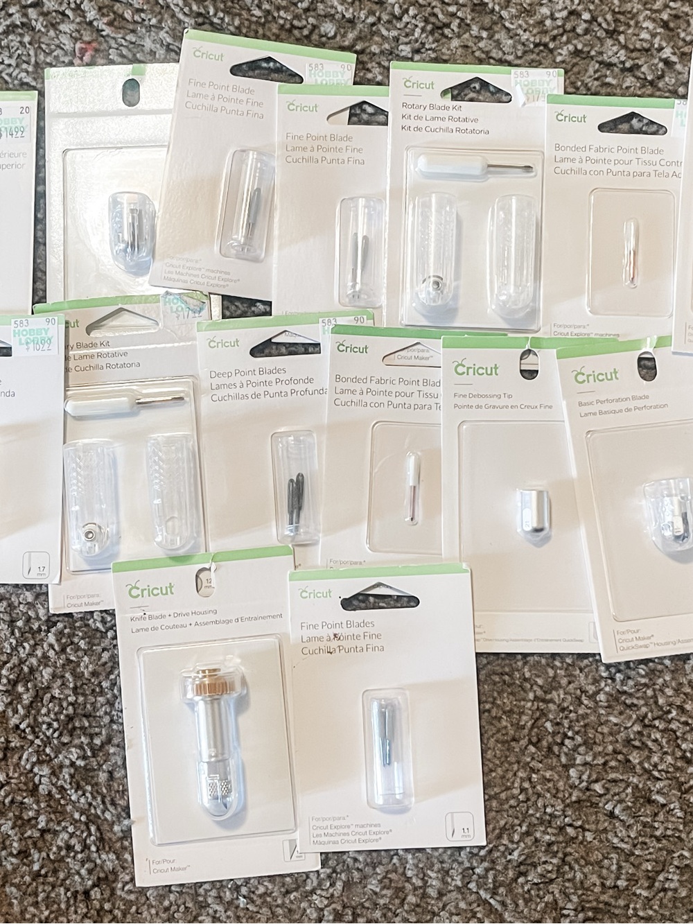 Cricut Replacement Blades & Tips Pack - White and Green Accents